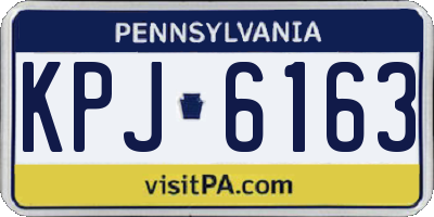 PA license plate KPJ6163