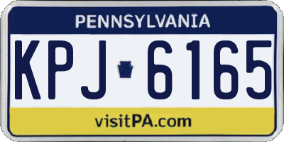PA license plate KPJ6165