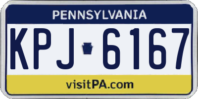PA license plate KPJ6167