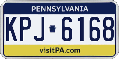 PA license plate KPJ6168