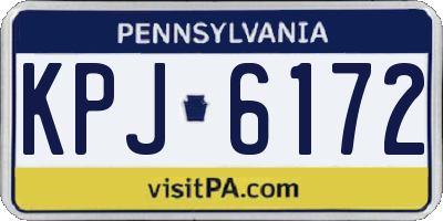 PA license plate KPJ6172