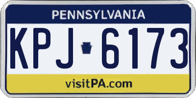 PA license plate KPJ6173