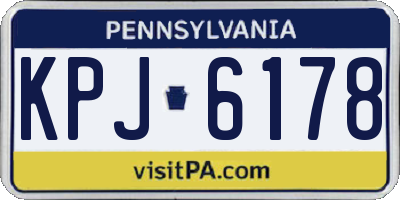 PA license plate KPJ6178