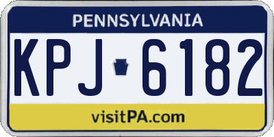 PA license plate KPJ6182