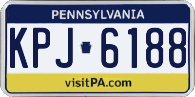 PA license plate KPJ6188