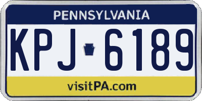 PA license plate KPJ6189