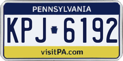 PA license plate KPJ6192
