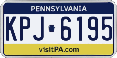 PA license plate KPJ6195