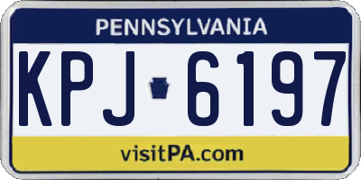 PA license plate KPJ6197