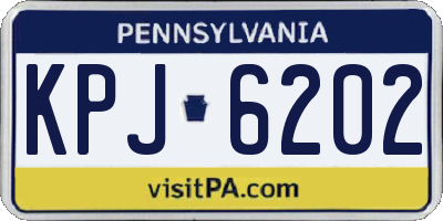 PA license plate KPJ6202