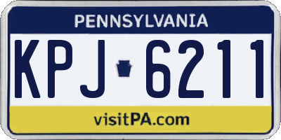 PA license plate KPJ6211