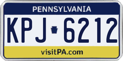 PA license plate KPJ6212
