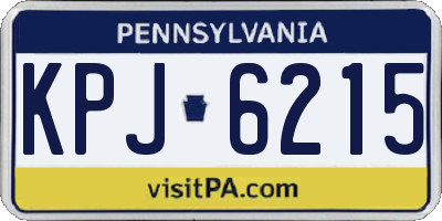 PA license plate KPJ6215