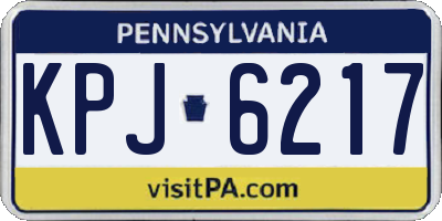 PA license plate KPJ6217