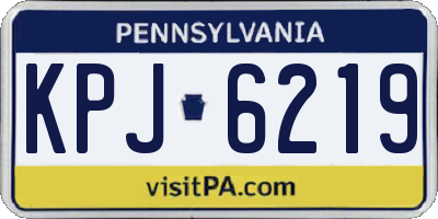 PA license plate KPJ6219