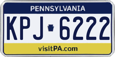 PA license plate KPJ6222