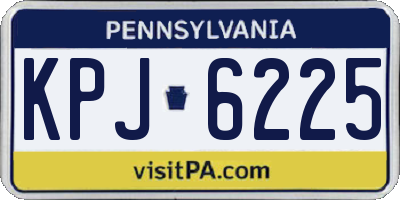 PA license plate KPJ6225
