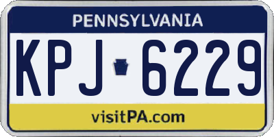 PA license plate KPJ6229