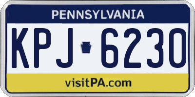 PA license plate KPJ6230