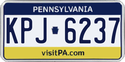 PA license plate KPJ6237