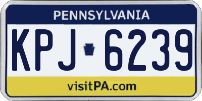 PA license plate KPJ6239