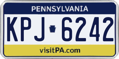 PA license plate KPJ6242