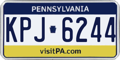 PA license plate KPJ6244