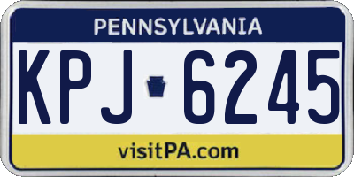 PA license plate KPJ6245
