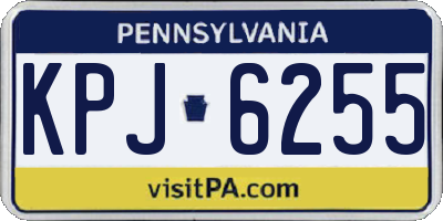 PA license plate KPJ6255