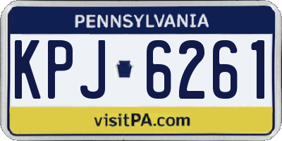 PA license plate KPJ6261