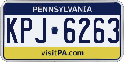 PA license plate KPJ6263