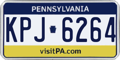 PA license plate KPJ6264