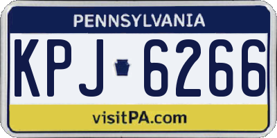 PA license plate KPJ6266
