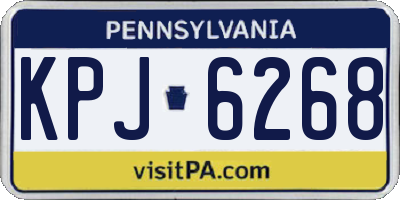 PA license plate KPJ6268