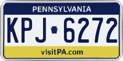 PA license plate KPJ6272