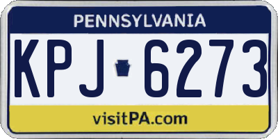 PA license plate KPJ6273