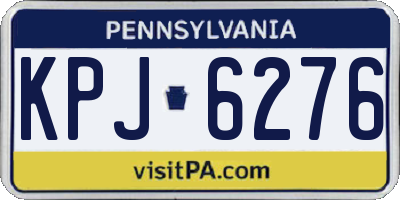 PA license plate KPJ6276