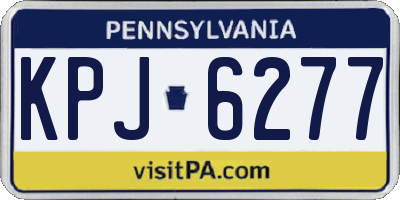 PA license plate KPJ6277