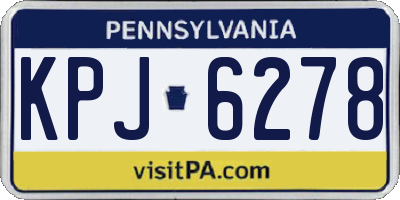 PA license plate KPJ6278