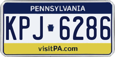 PA license plate KPJ6286