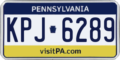 PA license plate KPJ6289