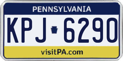 PA license plate KPJ6290