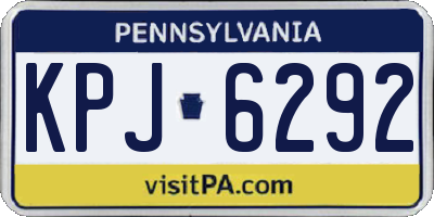 PA license plate KPJ6292