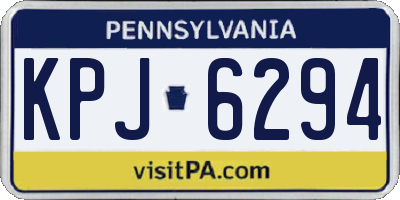 PA license plate KPJ6294