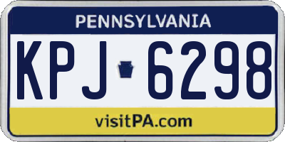 PA license plate KPJ6298