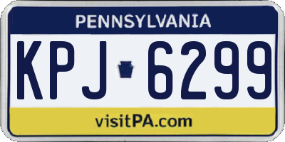 PA license plate KPJ6299