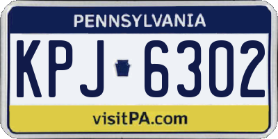 PA license plate KPJ6302