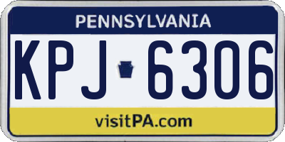 PA license plate KPJ6306