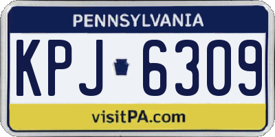 PA license plate KPJ6309
