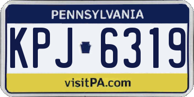 PA license plate KPJ6319